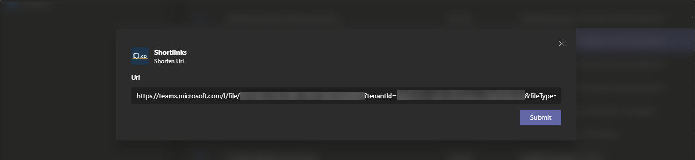 Shortlinks Parameter Popup